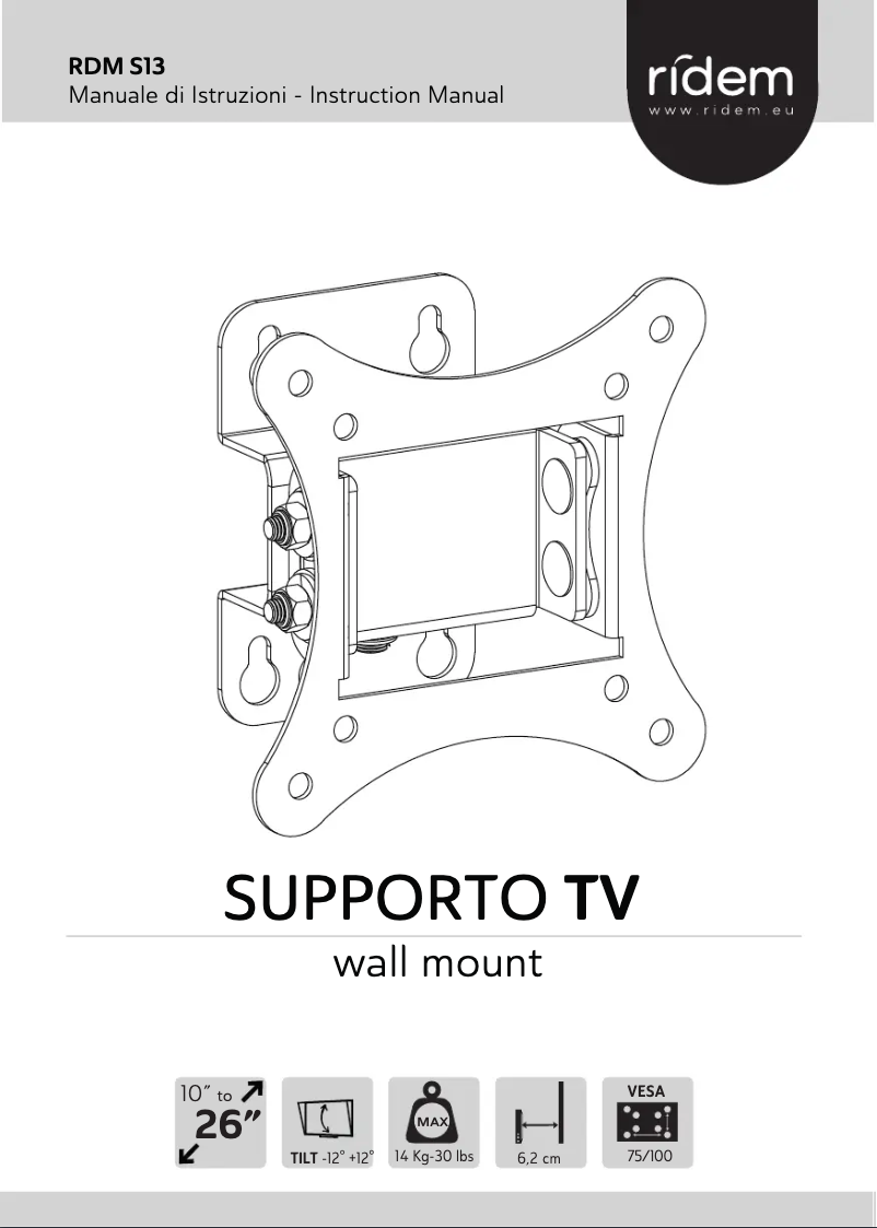 First page image of the manual for RDM S13