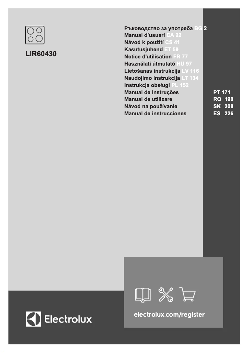 Page 1 of the manual User Manual Electrolux LIR60430