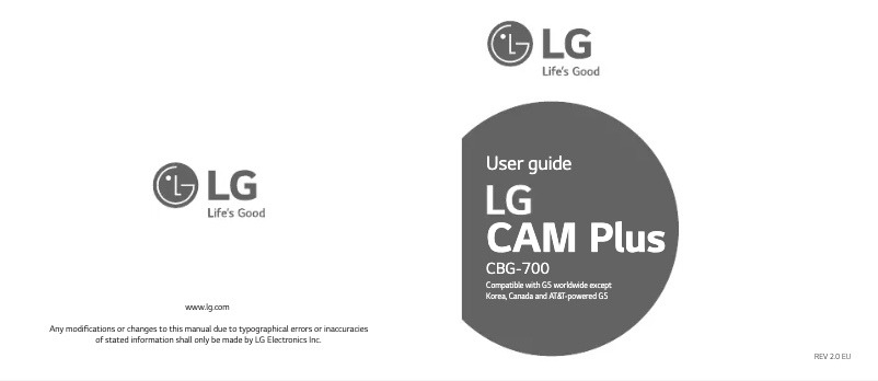 Page 1 of the manual User Manual LG CBG-700