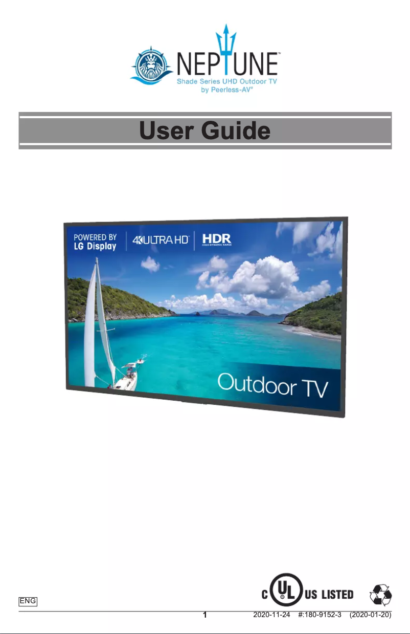 Page 1 of the manual User Manual Peerless-AV Neptune