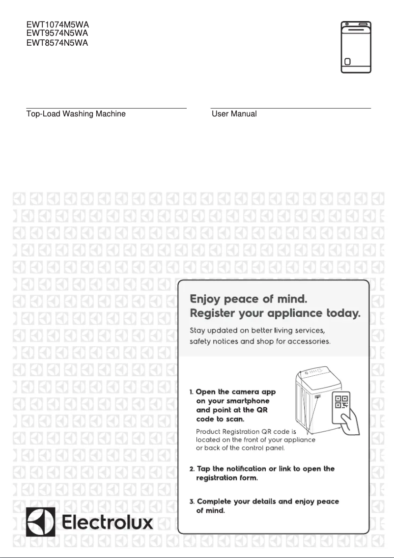 Page 1 of the manual User Manual Electrolux EWT9574N5WA