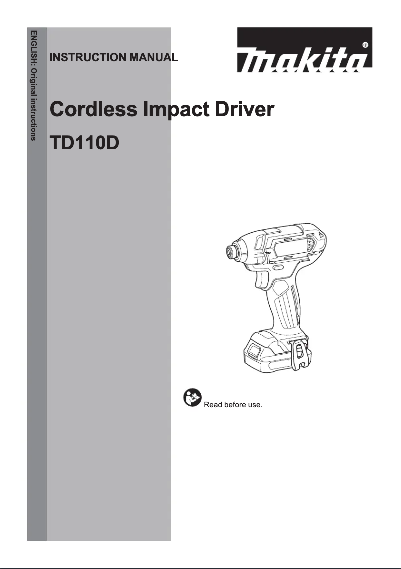 First page image of the manual for TD110DZ