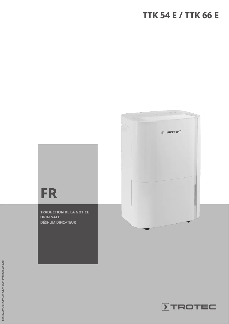 Image de la première page du manuel de l'appareil TTK 54 E