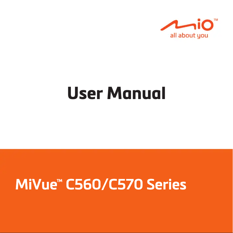 Page 1 of the manual User Manual Mio MiVue C560
