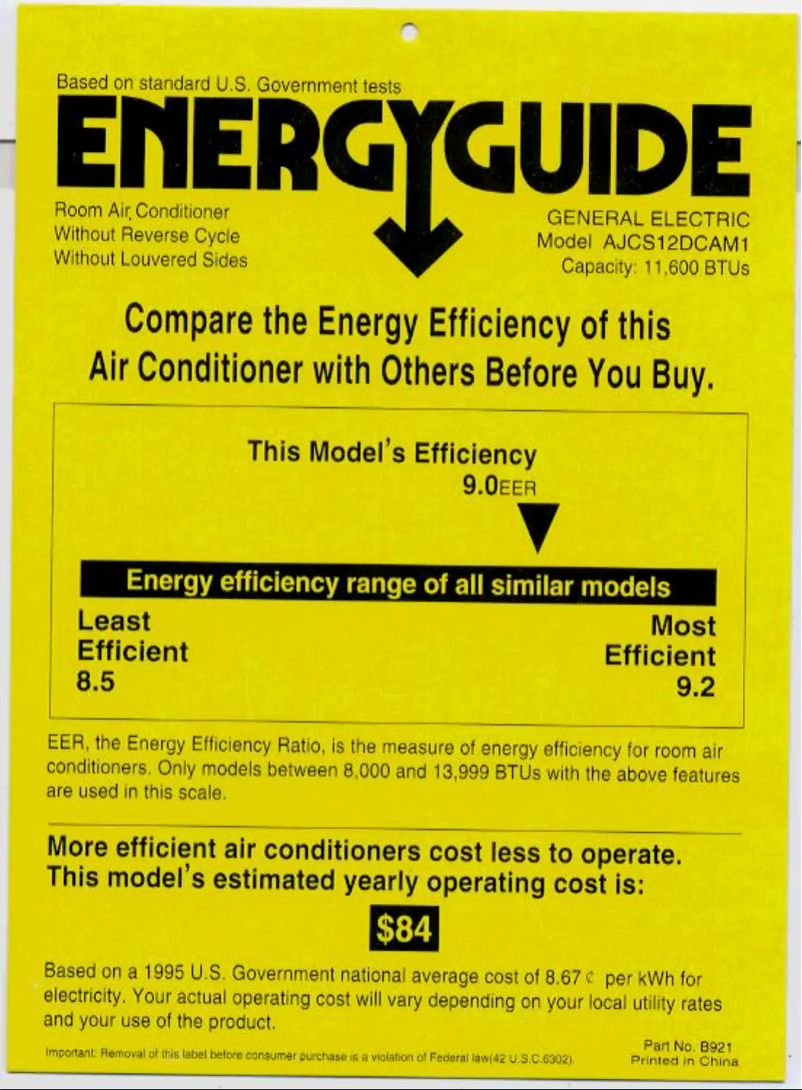 First page image of the manual for AJCS12DCA