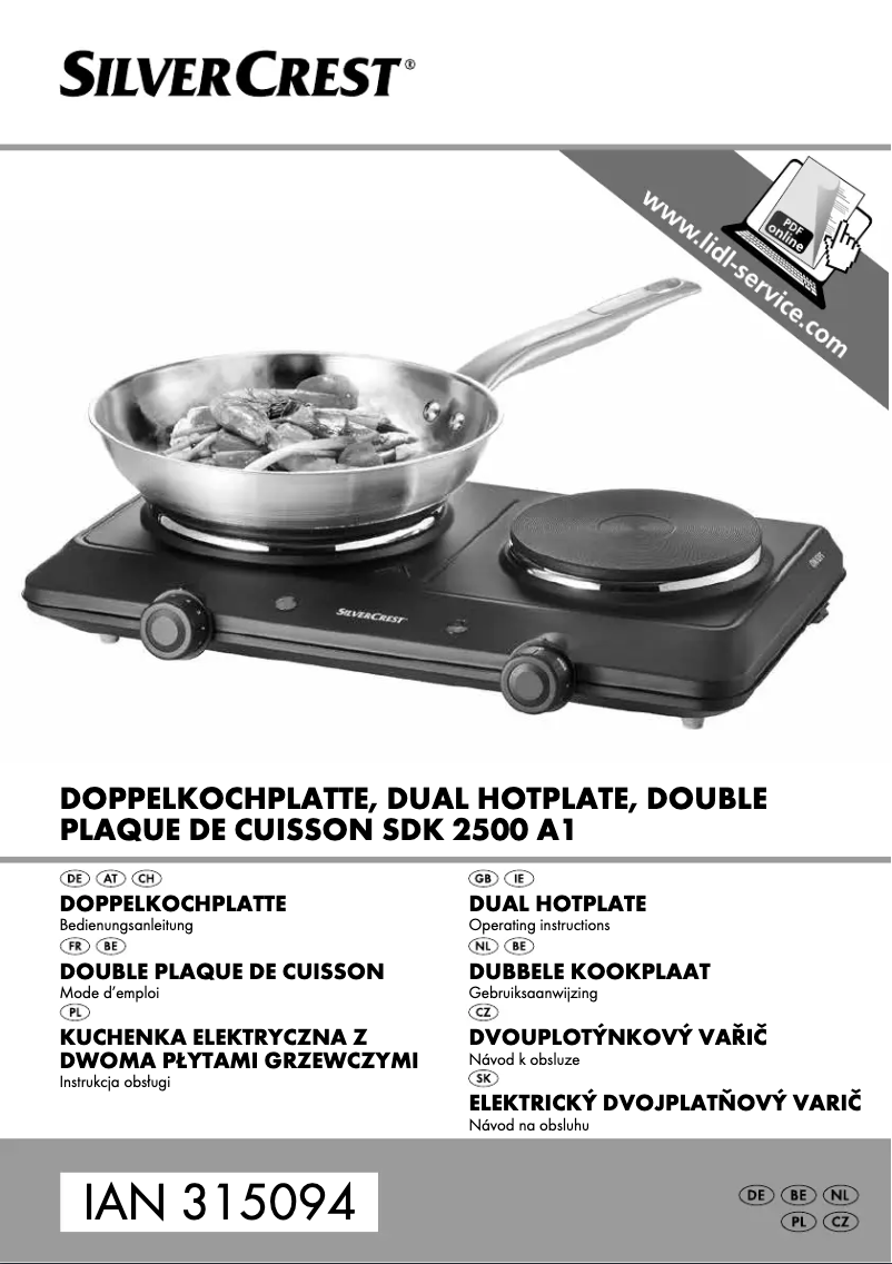 Image de la première page du manuel de l'appareil SDK 2500 A1