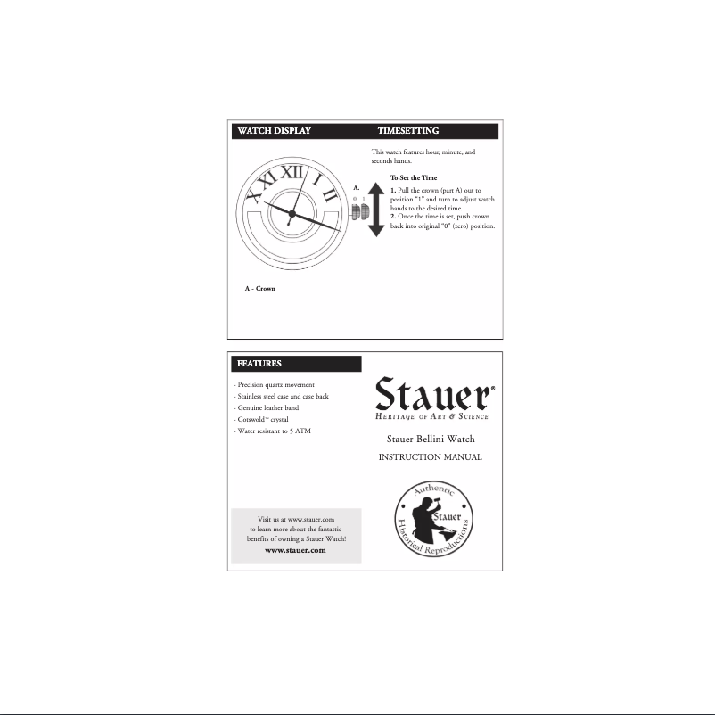 Page 1 of the manual User Manual Stauer 31522