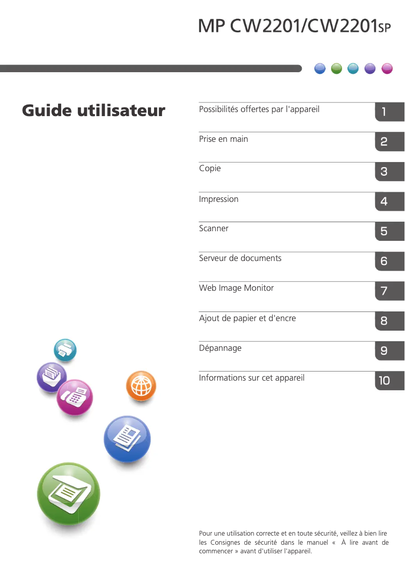 First page image of the manual for IM CW2200