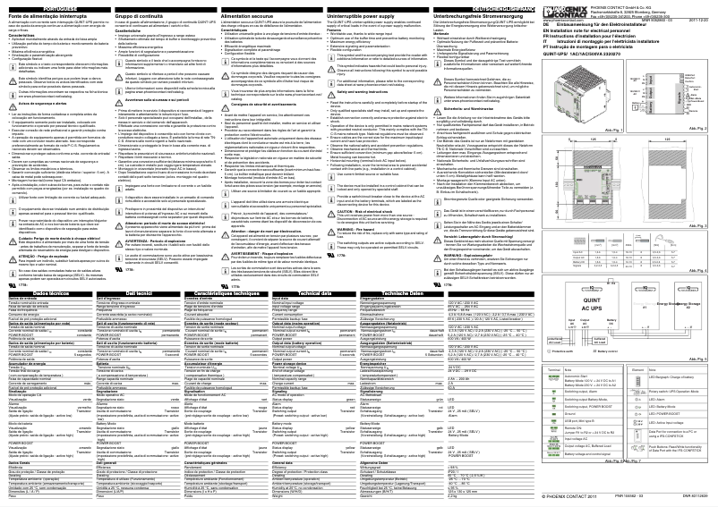 Image de la première page du manuel de l'appareil QUINT-UPS/ 1AC/1AC/500VA
