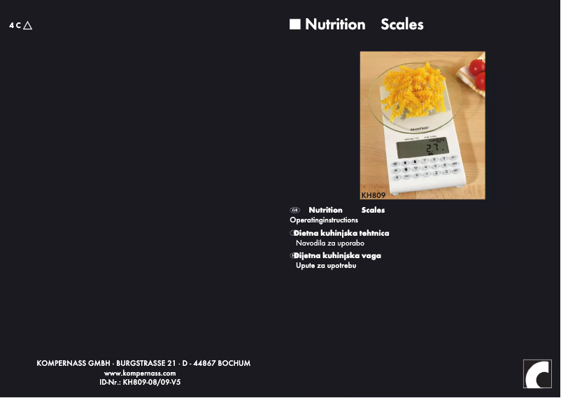 First page image of the manual for KH809