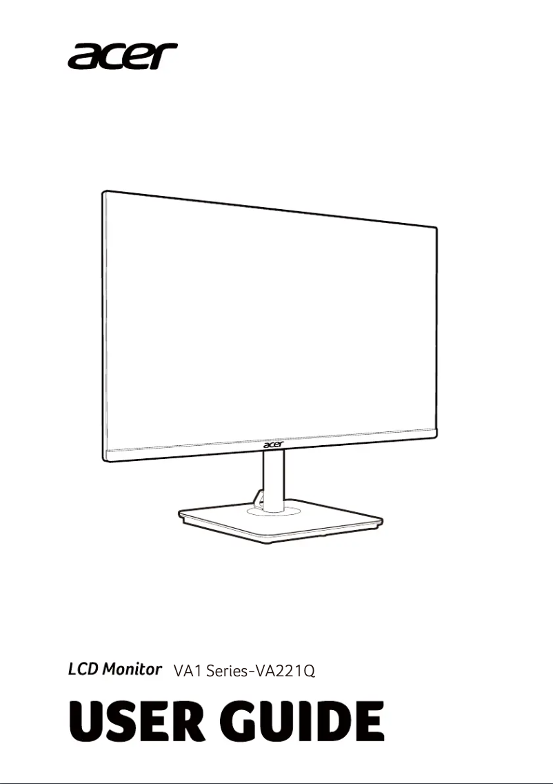 Page 1 of the manual Quick Start Guide Acer VA221QA