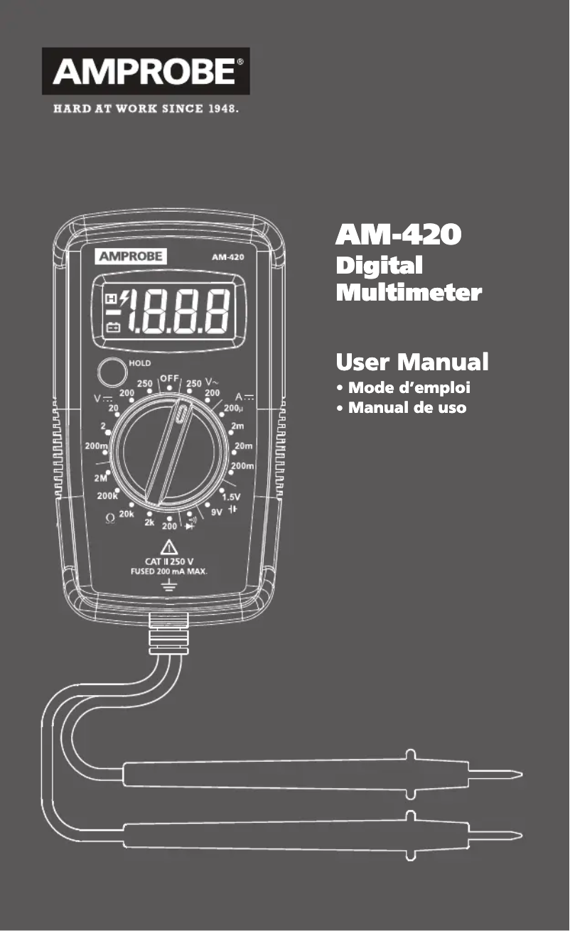 Page 1 of the manual User Manual Amprobe PK-110