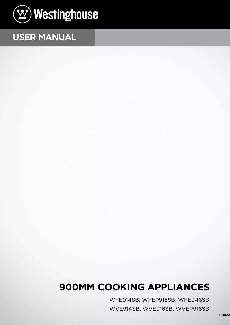 First page image of the manual for WVE914SB