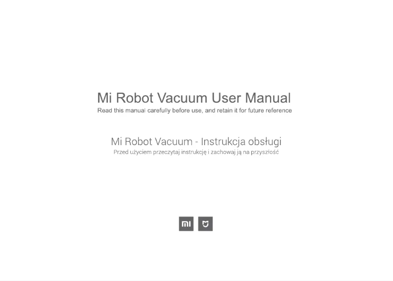 Page 1 of the manual User Manual Xiaomi Mi Robot Vacuum