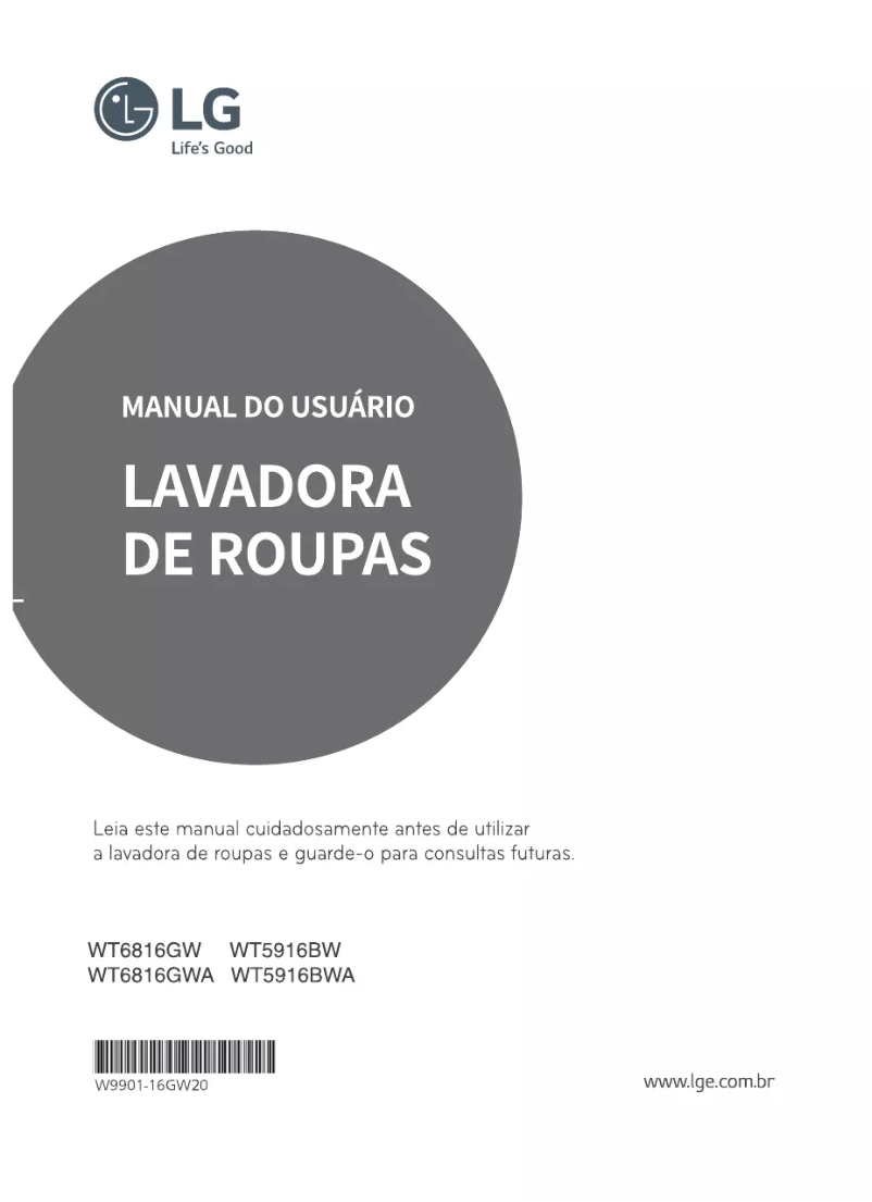 Page 1 of the manual User Manual LG WT6816GW