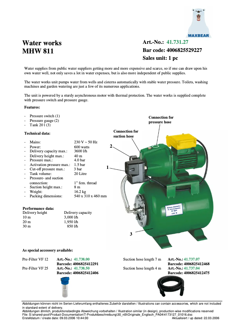 Page 1 of the manual User Manual Maxbear HWH 811