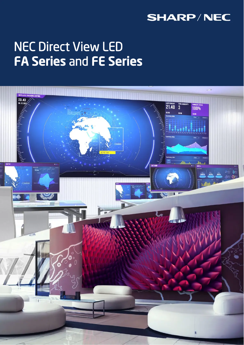 Page 1 of the manual Brochure NEC LED-FE038i2