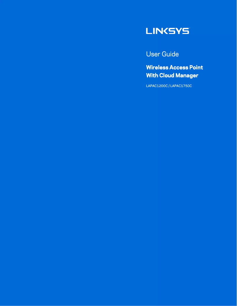 Page 1 of the manual User Manual Linksys LAPAC1750C