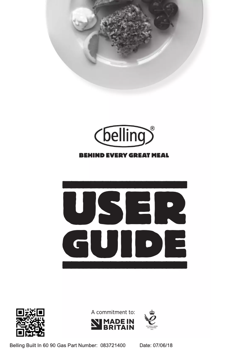 Page 1 of the manual User Manual Belling BI902G