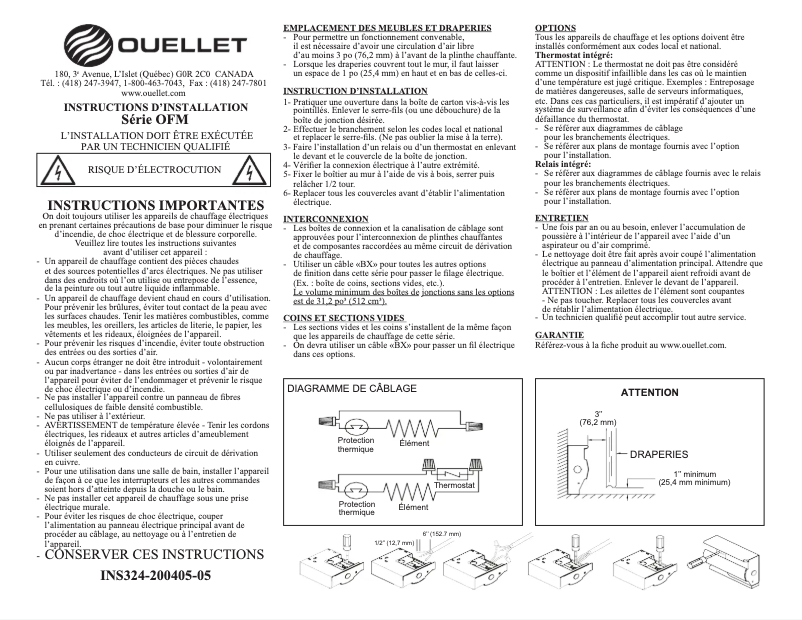 First page image of the manual for OFM0508BL