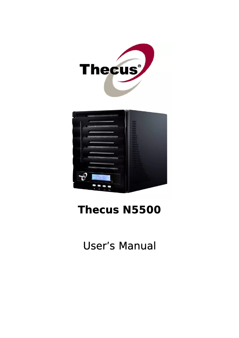 First page image of the manual for N5500
