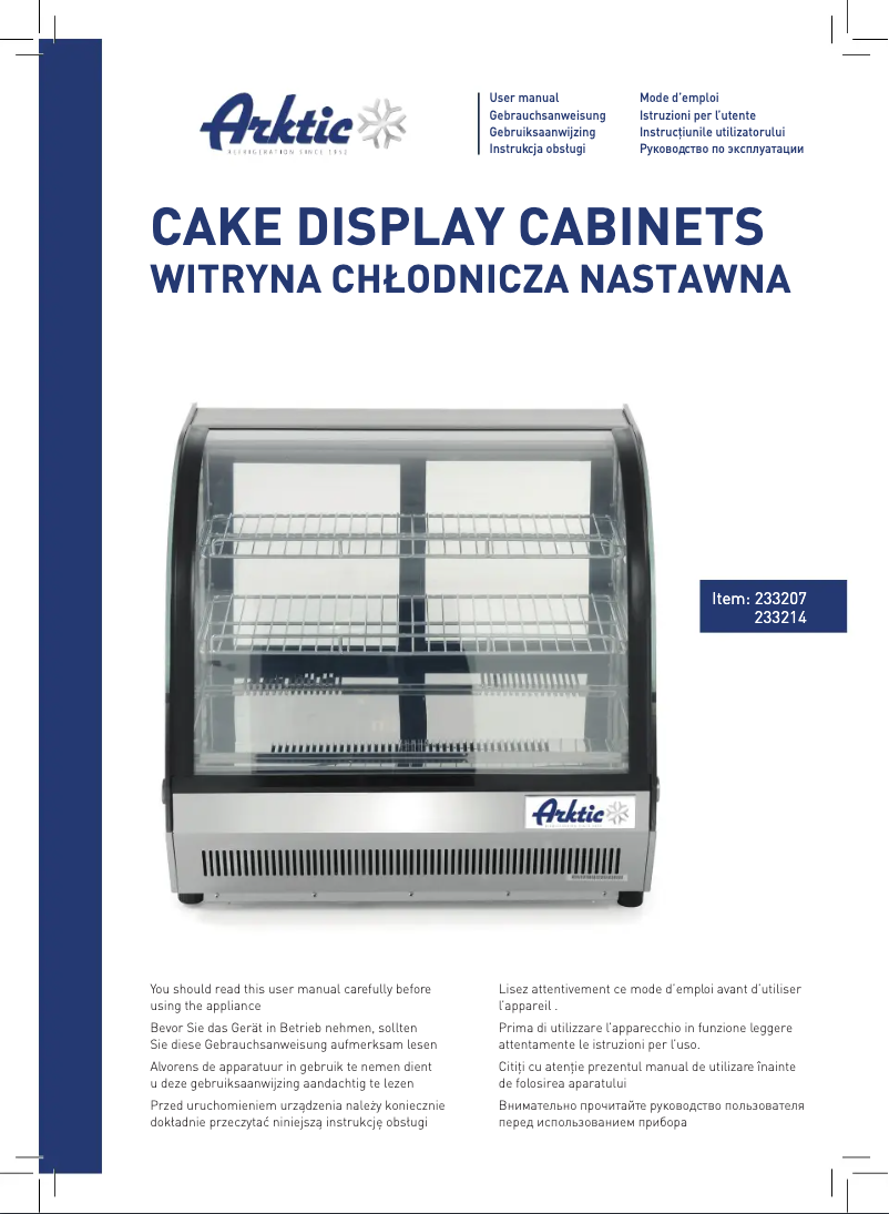 Page 1 of the manual User Manual Arktic 233207