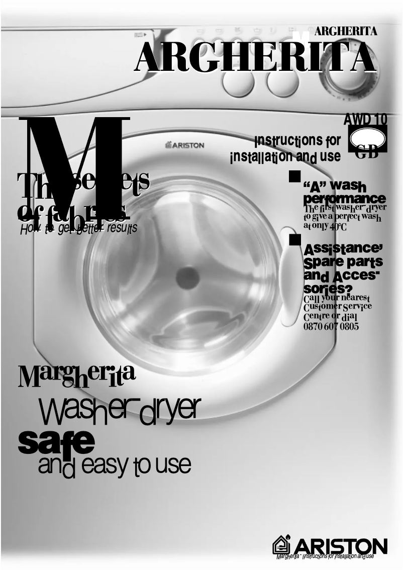 Page 1 of the manual User Manual Ariston Thermo AWD10