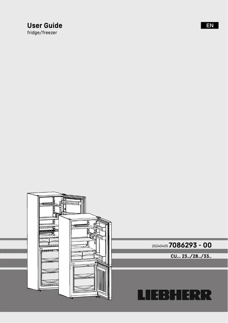 Page 1 of the manual User Manual Liebherr KGle 1855-3.6