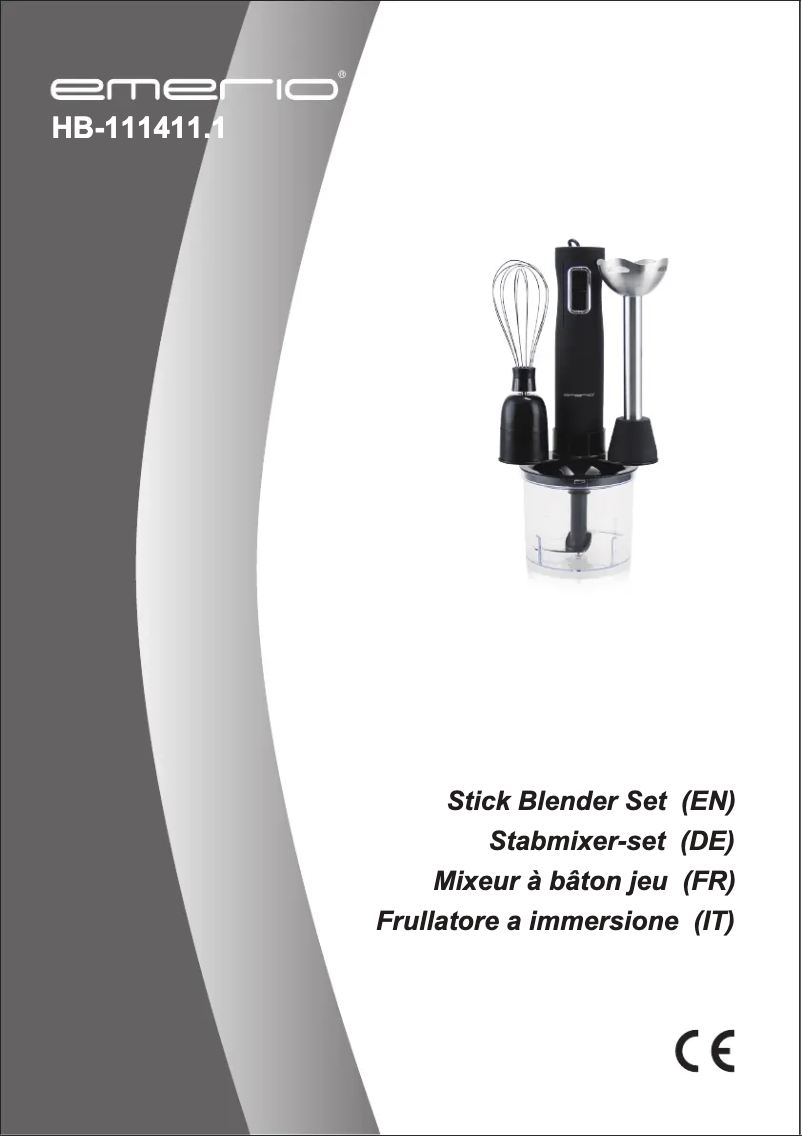 Image de la première page du manuel de l'appareil HB-111411