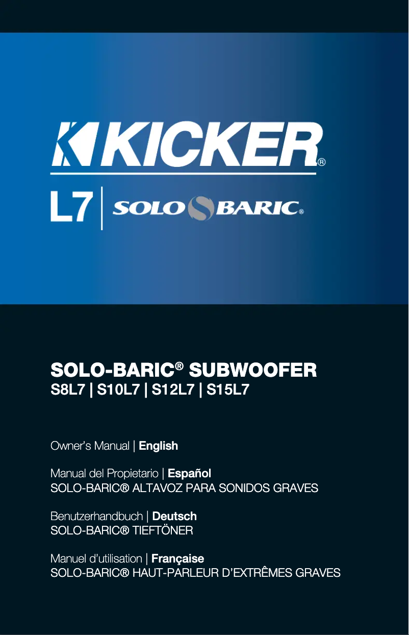 Image de la première page du manuel de l'appareil S10L74