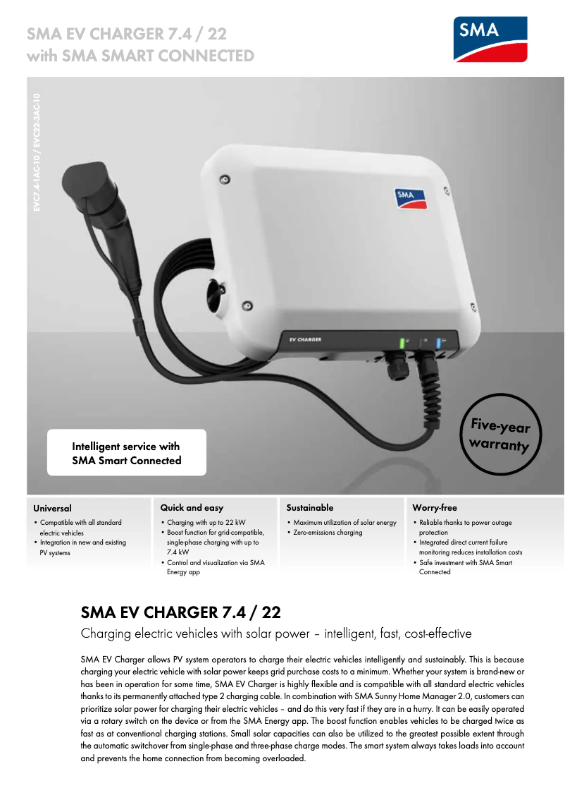 Image de la première page du manuel de l'appareil 3PH EV Charger 22