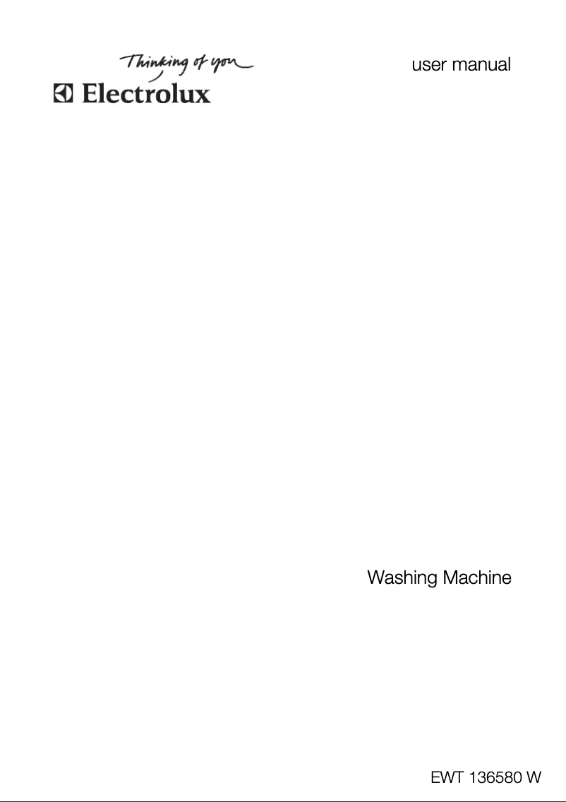 First page image of the manual for EWT 136580 W