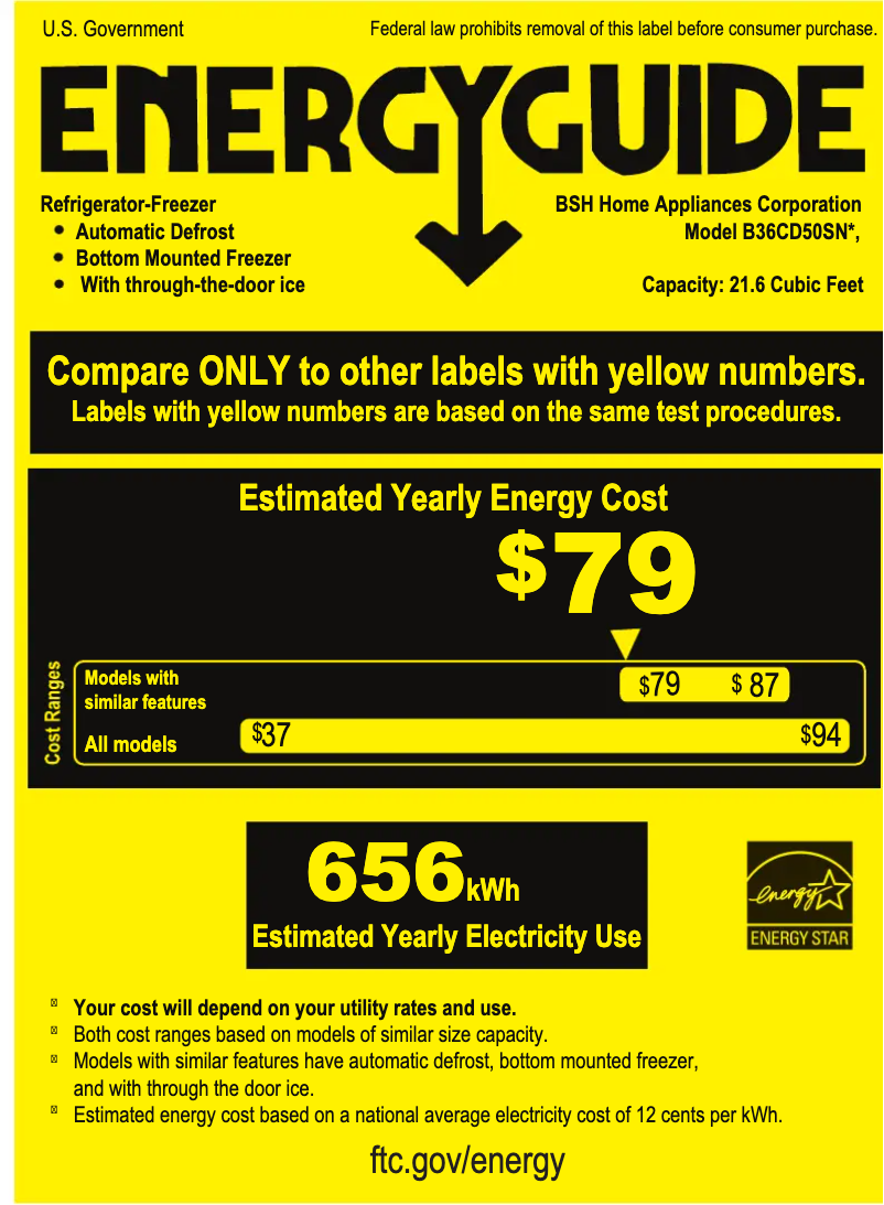 First page image of the manual for B36CD50SNB