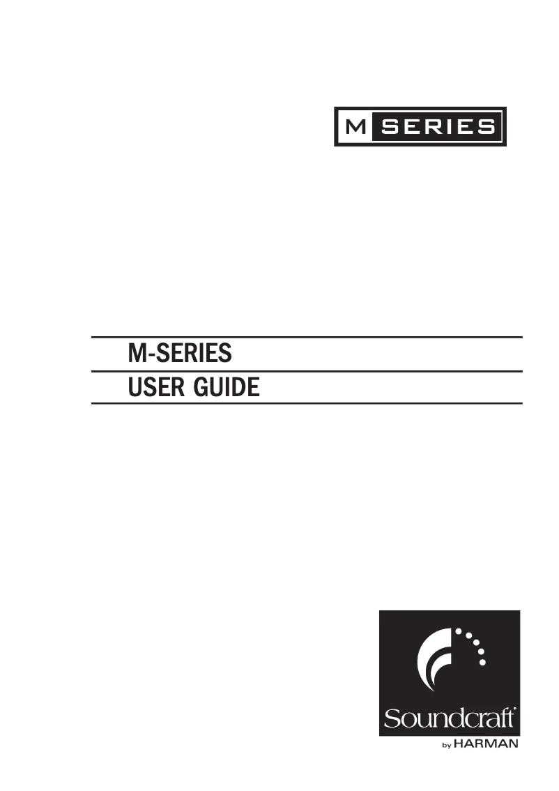 Page 1 of the manual Brochure Soundcraft M-Series
