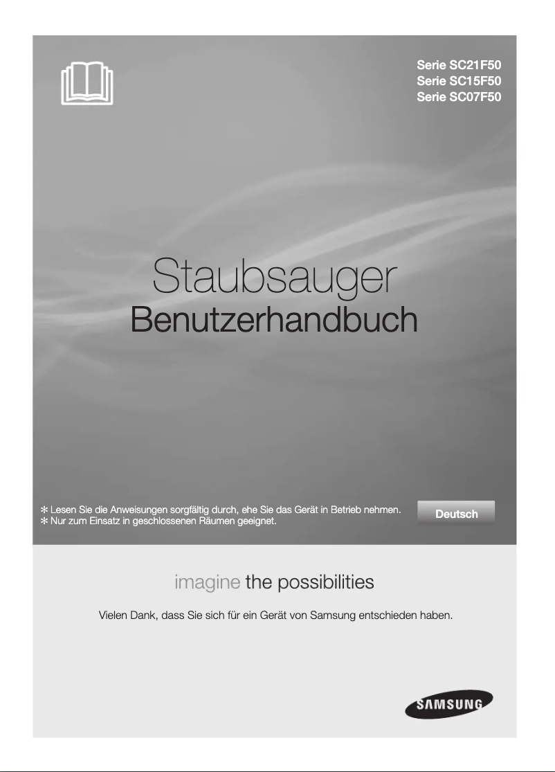 First page image of the manual for CycloneForce SC15F50VV