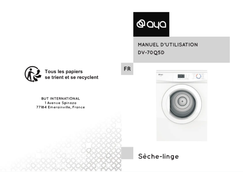 First page image of the manual for DV-70Q5D