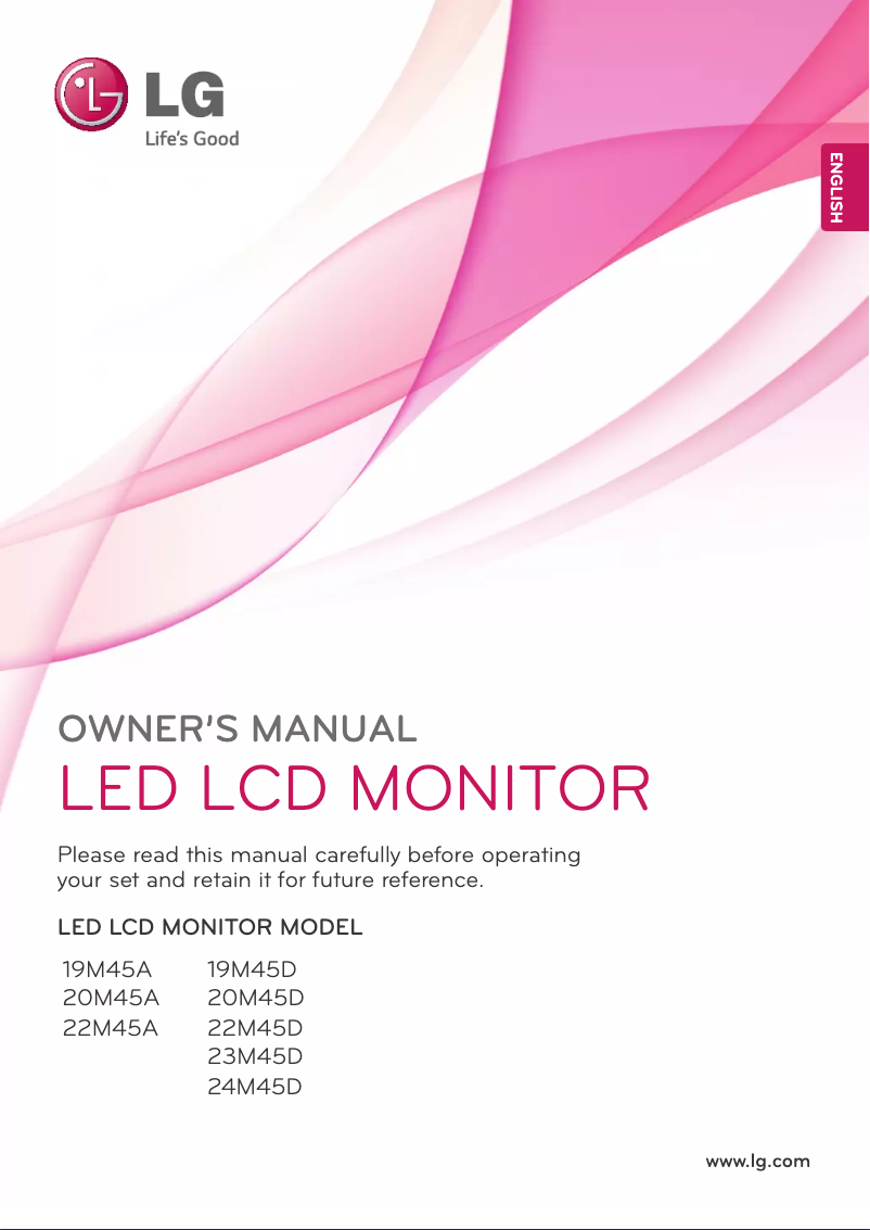 Page 1 of the manual User Manual LG 24M45D