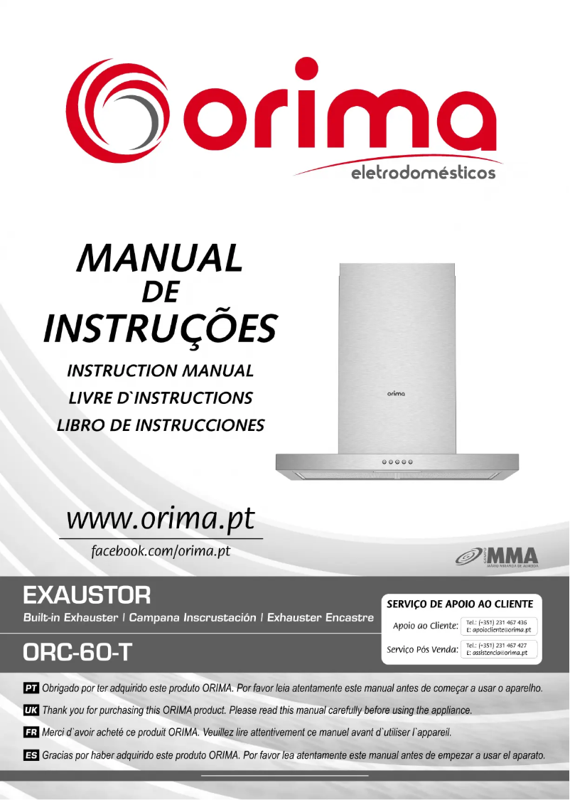 Page 1 de la notice Manuel utilisateur Orima ORC-60-T