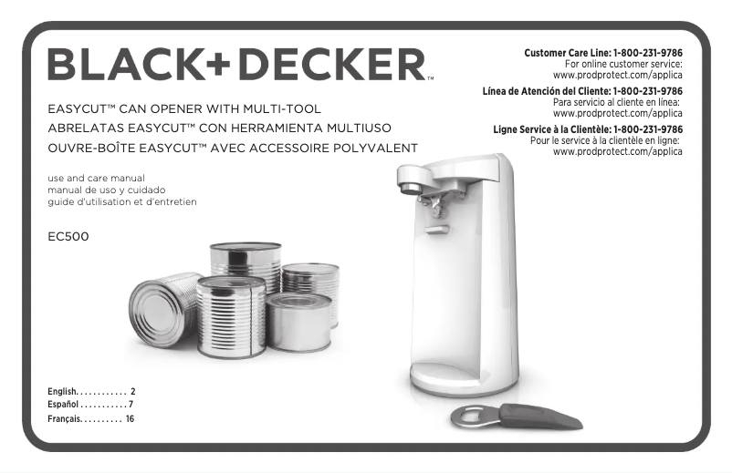 Page 1 of the manual User Manual Black & Decker EasyCut EC500