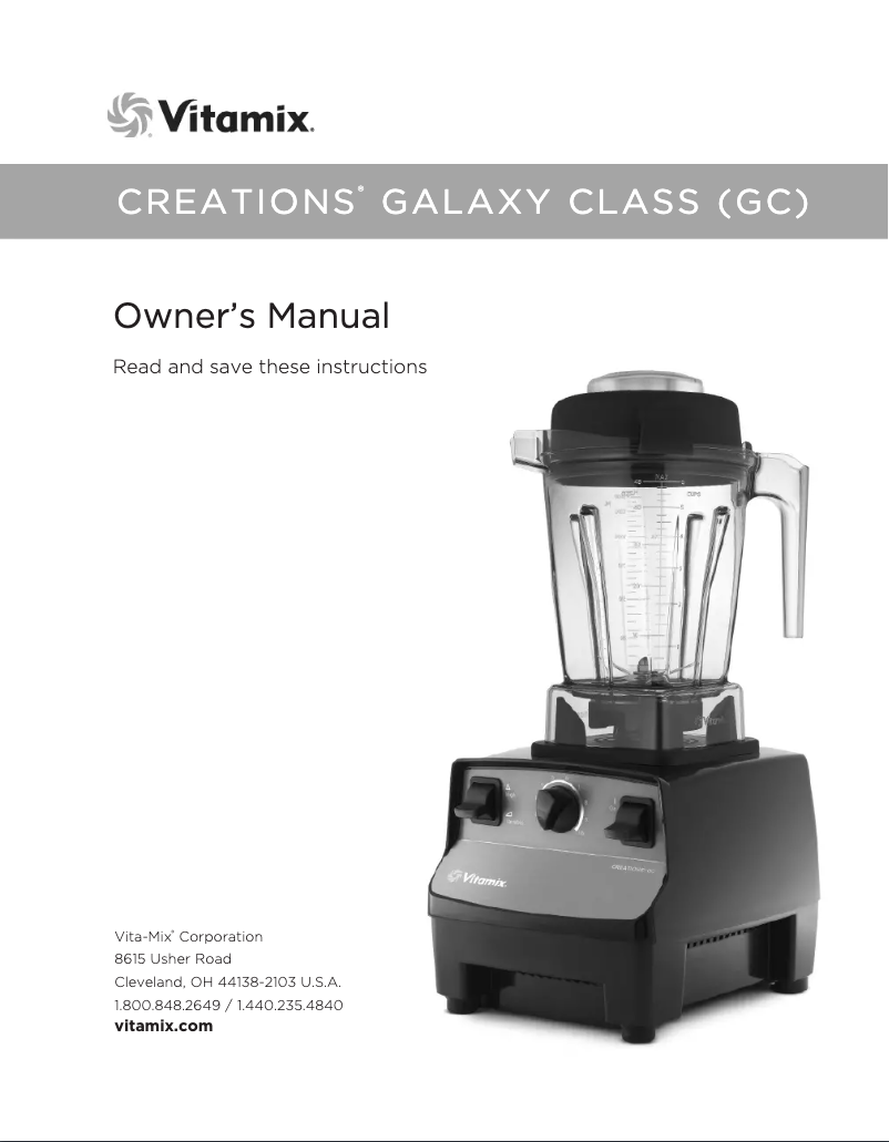 First page image of the manual for Creations Galaxy Class