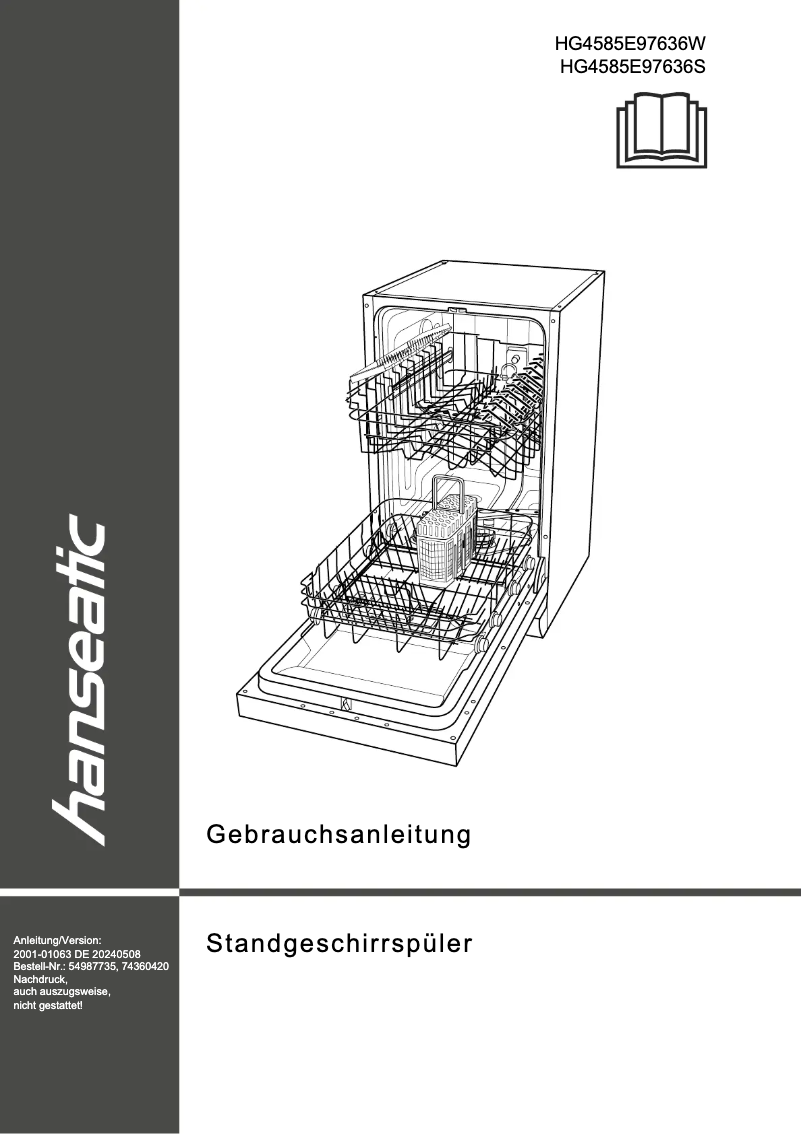 Page 1 of the manual User Manual Hanseatic HG4585E97636W