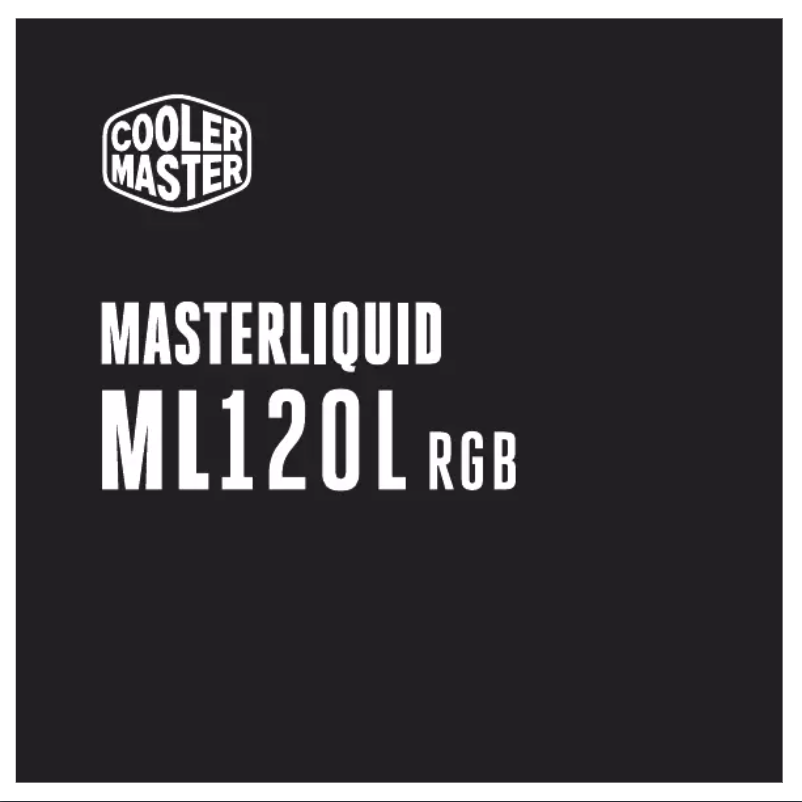 Page 1 of the manual Instruction Manual Cooler Master MasterLiquid ML120L RGB