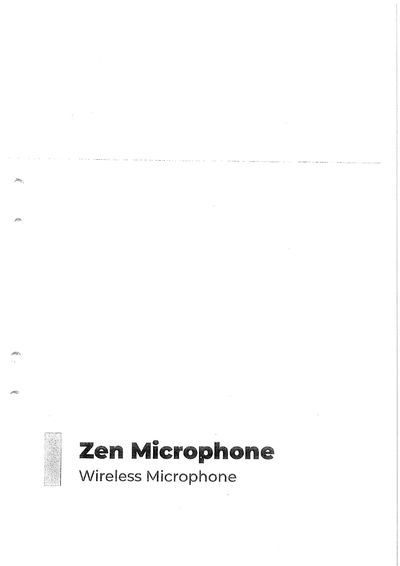 First page image of the manual for Zen