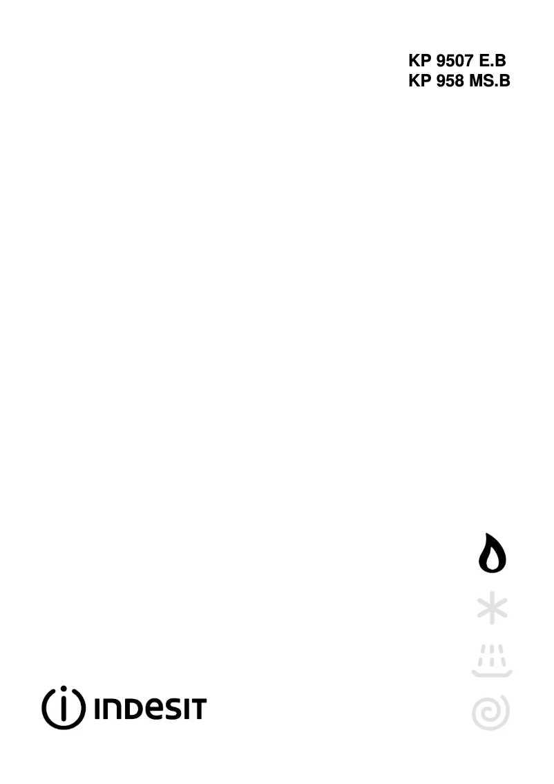 Page 1 of the manual User Manual Indesit KP 958 MS.B