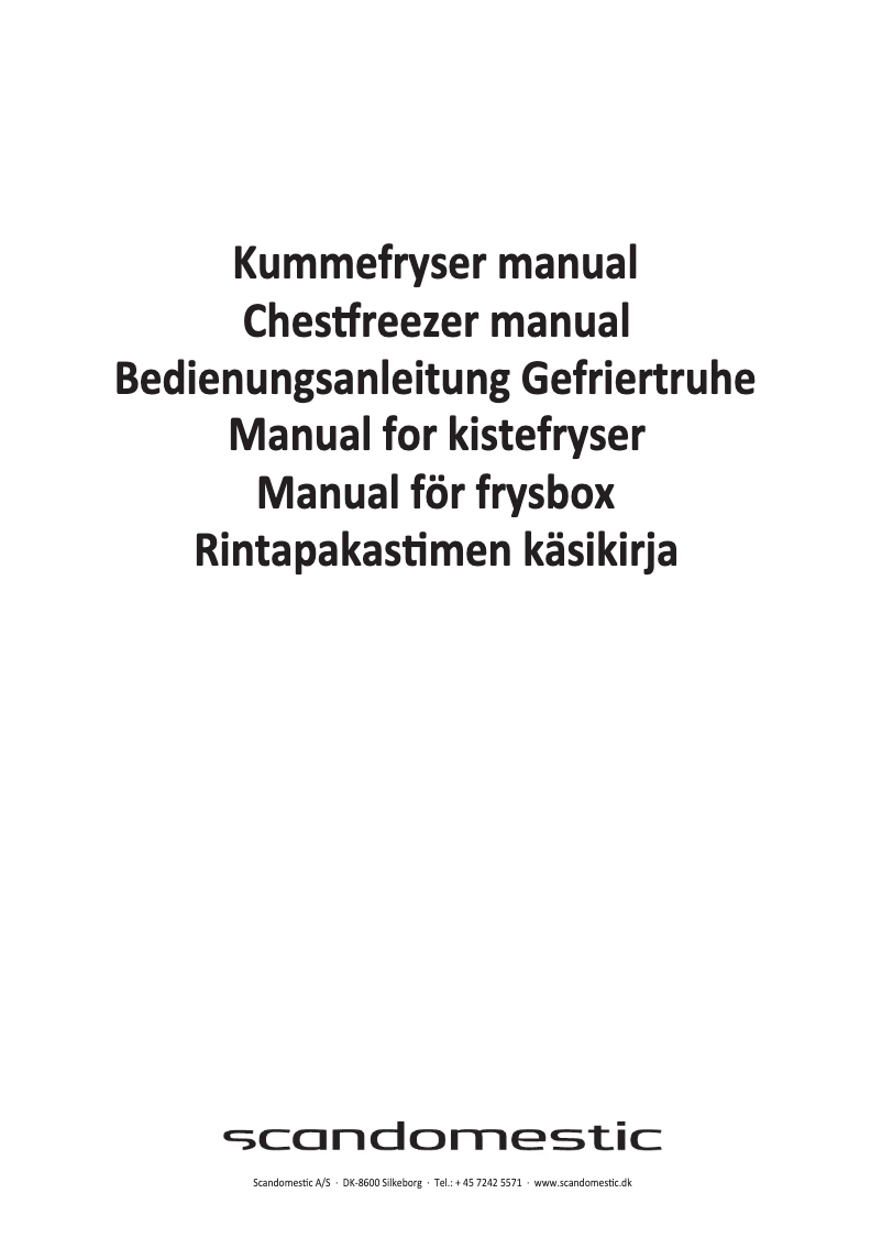 Page 1 of the manual User Manual Scandomestic CF500WE