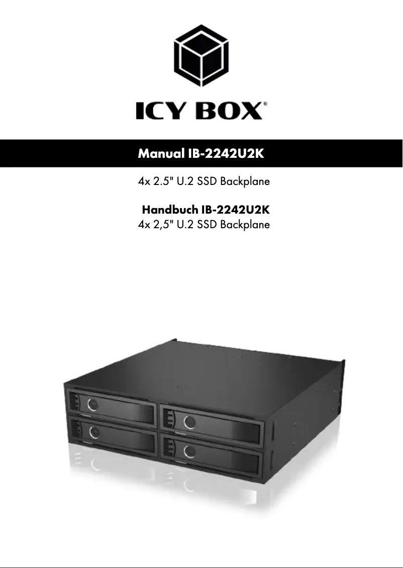 Page 1 of the manual User Manual Icy Box IB-2242U2K