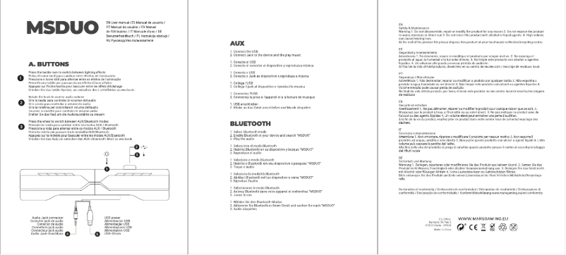 Page 1 of the manual User Manual Mars Gaming MSDUO