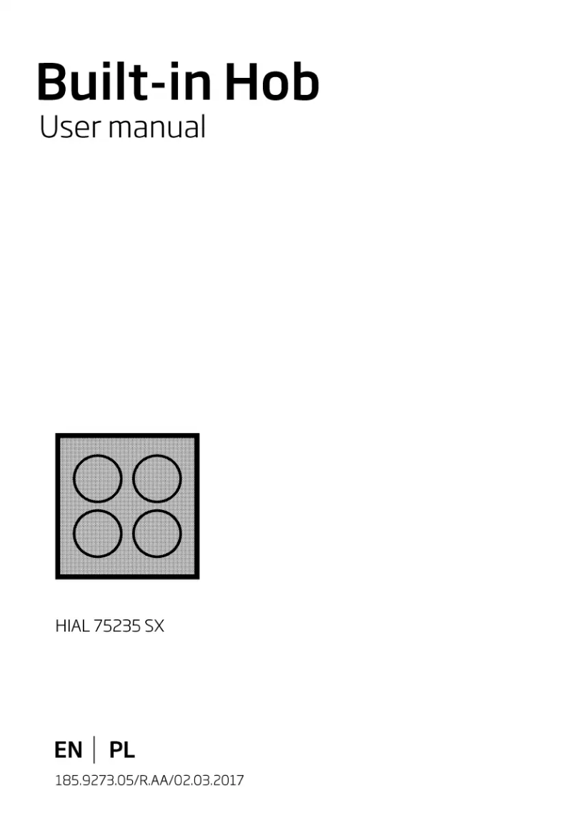 First page image of the manual for HIAL 75235 SX