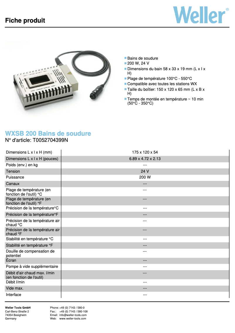 First page image of the manual for WXSB 200