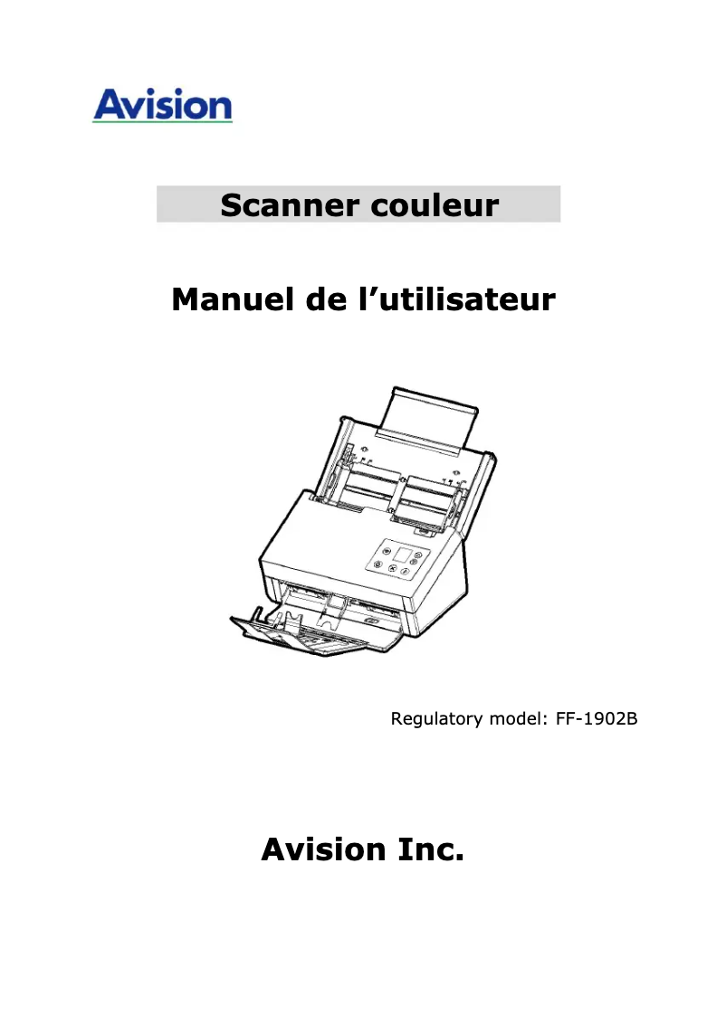 Page 1 of the manual User Manual Avision AD350WN